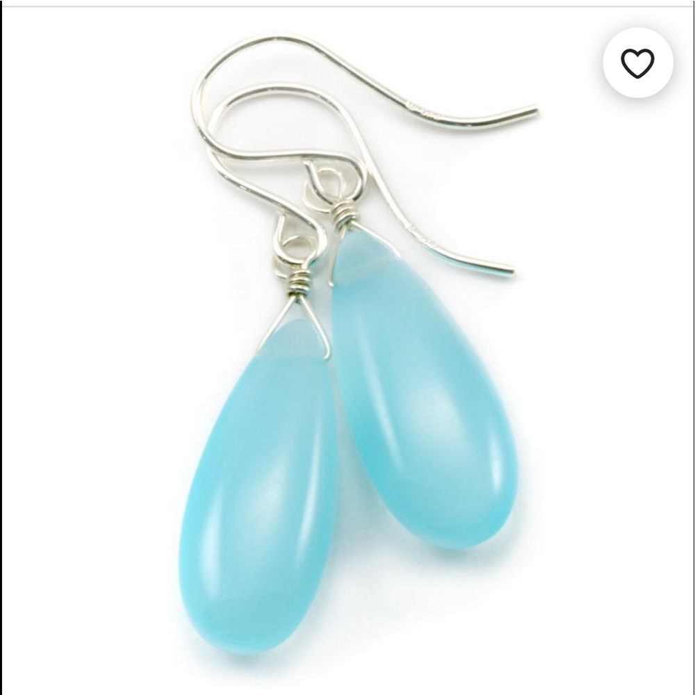 Blue chalcedony earrings